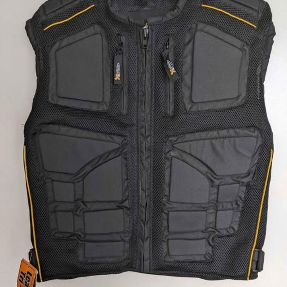 NWT XElement Padded Protective Motorcycle Riding Vest Vented Body Armor Men's M